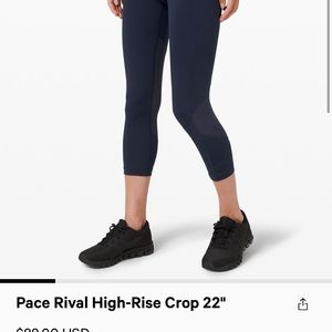 Pace rival crop - navy blue